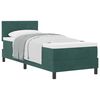 vidaXL Letto a molle con materasso Verde Scuro 80 x 200 cm Velluto