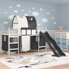 vidaXL Struttura del letto loft per bambini Bianco e Nero Metallo