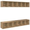 vidaXL Set mobile TV 4 pz Rovere artigianale Legno ingegnerizzato