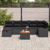 vidaXL Set Divano da Giardino con cuscino 8 pcs Nero Poly Rattan