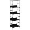 vidaXL Libreria Rovere Nero 50 x 33 x 153 cm Legno multistrato
