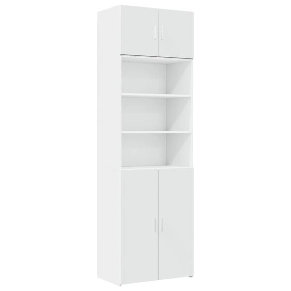 vidaXL Mobile Portaoggetti Bianco 70x42,5x225 cm in Truciolato