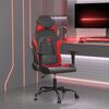 vidaXL Sedia da Gaming Massaggiante Rosso e Nero in Similpelle