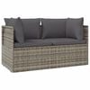 vidaXL Divano da Giardino a 2 Posti con Cuscini in Polyrattan Grigio