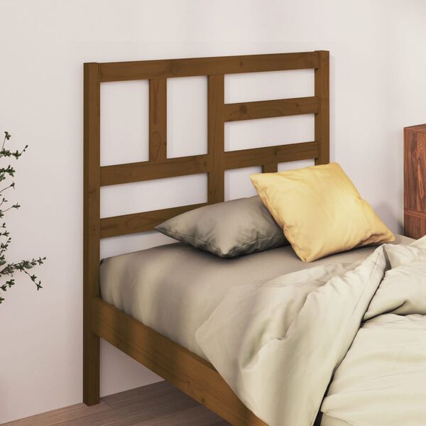vidaXL Testiera per Letto ambra 96x4x104 cm in Legno Massello di Pino