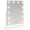 vidaXL Specchio LED da Vanit&agrave; Bianco 44 x 10 x 53 cm Vetro e acciaio