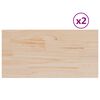 vidaXL Piani Tavolo 2 pz 70x35x1,7 cm Rettangolare Legno Massello Pino