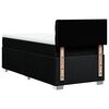vidaXL Giroletto a Molle con Materasso Nero 100x200 cm in Tessuto