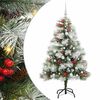 vidaXL Albero di Natale artificiale Verde e bianco 150 cm