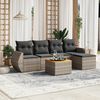 vidaXL Set Divano da Giardino 6 pz con Cuscini Grigio in Polyrattan