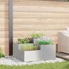 vidaXL Vaso da giardino Argento 80 x 80 x 48 cm Acciaio inossidabile