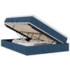 vidaXL Letto con contenitore e materasso Blu 140 x 200 cm Poliestere
