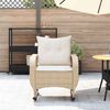 vidaXL Sedia a Dondolo da Giardino con Cuscini in Polyrattan Beige