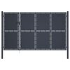 vidaXL Cancello da Giardino in Acciaio 350x200 cm Antracite