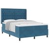 vidaXL Letto a molle con testiera Blu 160 x 200 cm Velluto