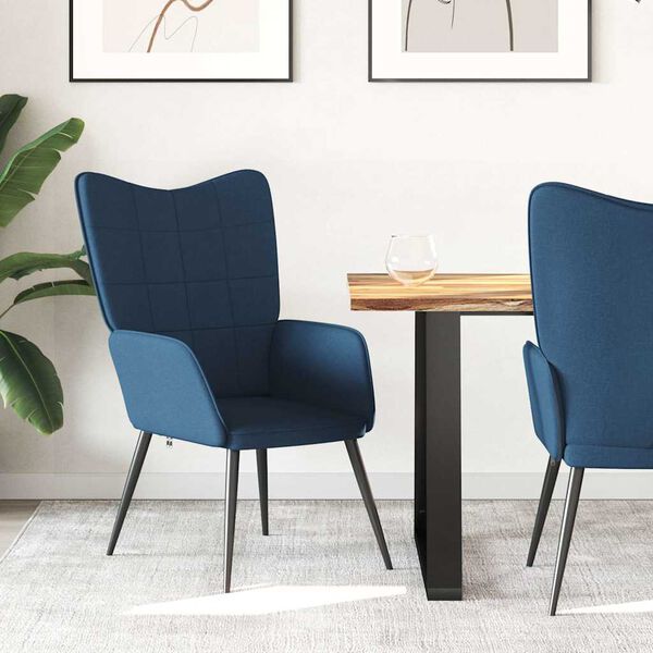 vidaXL Sedia Relax Blu in Tessuto