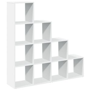 vidaXL Libreria Divisorio 4 Ripiani Bianca 131,5x29x131,5cm Truciolato