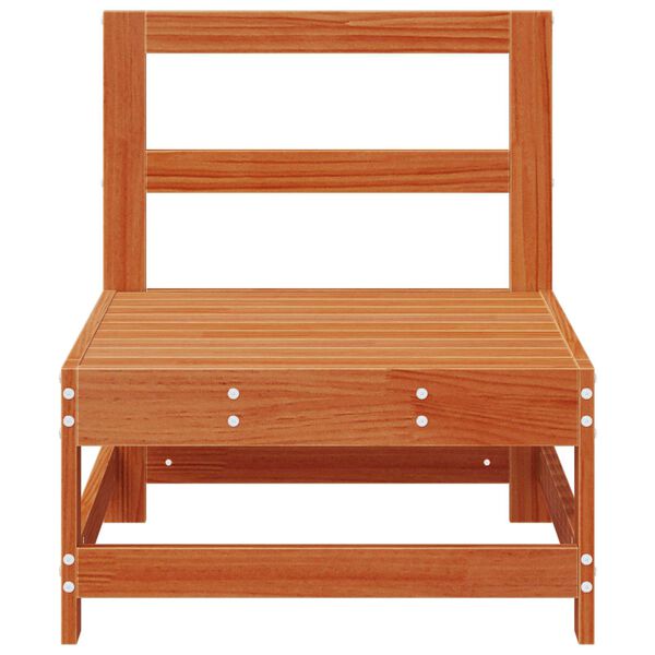 vidaXL Divano Medio da Giardino Legno di pino massiccio Marrone Cera