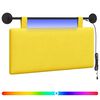 vidaXL Testiera sospesa Con luce LED Giallo Chiaro Tessuto in Cords