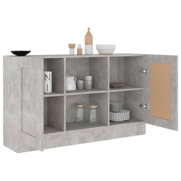 vidaXL Credenza Grigio Cemento 120x30,5x70 cm in Legno Multistrato
