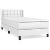 vidaXL Giroletto a Molle con Materasso Bianco 100x200 cm in Similpelle