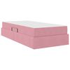 vidaXL Letto con contenitore e materasso Rosa 100 x 200 cm Velluto