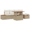 vidaXL Set Divano da Giardino 6 pz Beige polyrattan