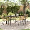 vidaXL Set da Pranzo per Giardino 5 pcs Marrone polyrattan