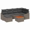 vidaXL Set Divano da Giardino 7 pz Grigio polyrattan