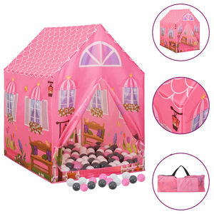 vidaXL Tenda da Gioco per Bambini Rosa con 250 Palline 69x94x104 cm