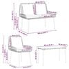vidaXL Set di Mobili da Giardino 4 pcs Nero e Crema polyrattan