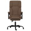 vidaXL Sedia da Ufficio Massaggio Reclinabile Marrone in Tessuto