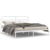 vidaXL Giroletto con Testiera Metallo Bianco 200x200 cm