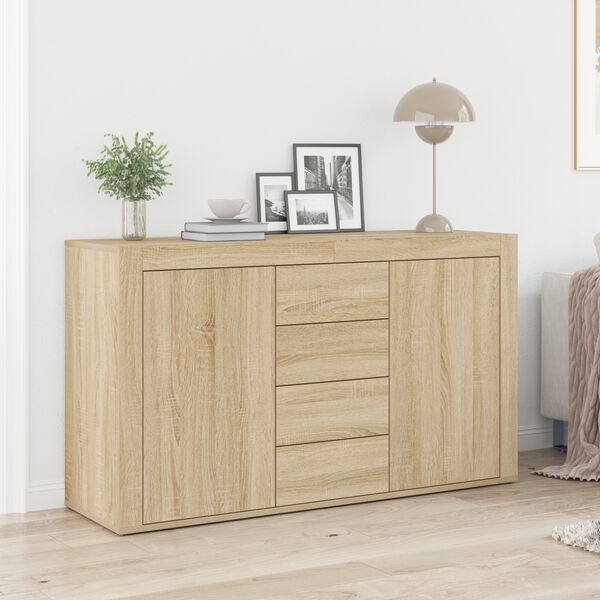 vidaXL Credenza Rovere Sonoma 120 x 36 x 69 cm Legno multistrato