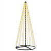 vidaXL Albero di Natale LED 165 cm 270 LED Bianco caldo Ferro Nero