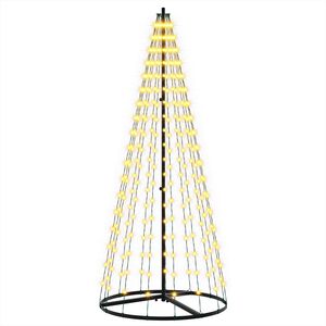 vidaXL Albero di Natale LED 165 cm 270 LED Bianco caldo Ferro Nero