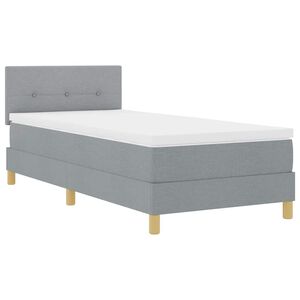 vidaXL Letto a Sorgente LED Grigio chiaro 100 x 200 cm Tessuto