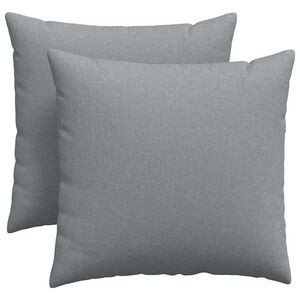 vidaXL Cuscini da Divano 2 pcs Grigio chiaro 45 x 45 cm Tessuto