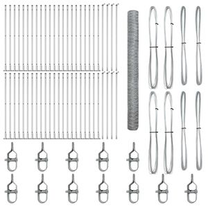 vidaXL Palo della recinzione Argento