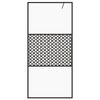 vidaXL Parete per Doccia Walk-in Vetro Trasparente ESG 80x195 cm Nera