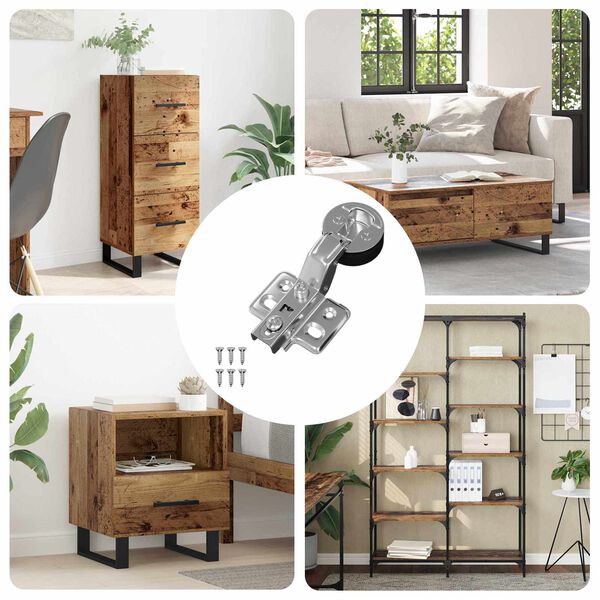 vidaXL Cerniera 123 pcs Argento 0 Ferro