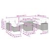 vidaXL Set Divano da Giardino 9 pz con Cuscini Beige Polyrattan Acacia