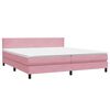vidaXL Letto a Molle con Materasso e LED Rosa 180x210 cm in Velluto
