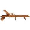 vidaXL Lettini Prendisole 2 pz in Legno Massello di Acacia