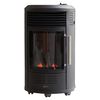 Qlima Stufa a Gas con Connettore 2 in 1 GH 8034 3,4 kW Nero