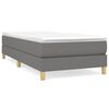 vidaXL Giroletto a Molle con Materasso Grigio Scuro 90x190 cm Tessuto