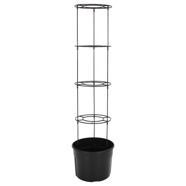 vidaXL Vaso a Torre per Pomodori Antracite &Oslash;39x150 cm Polipropilene