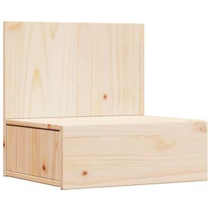vidaXL Comodino Marrone 42 x 32,5 x 40 cm Legno di pino massello