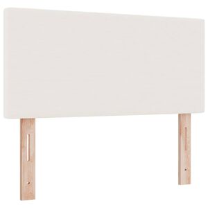 vidaXL Testiera Crema 100 cm Tessuto in Cords