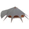 vidaXL Tenda Teepee per 9 Persone con tetto Grigio e arancione